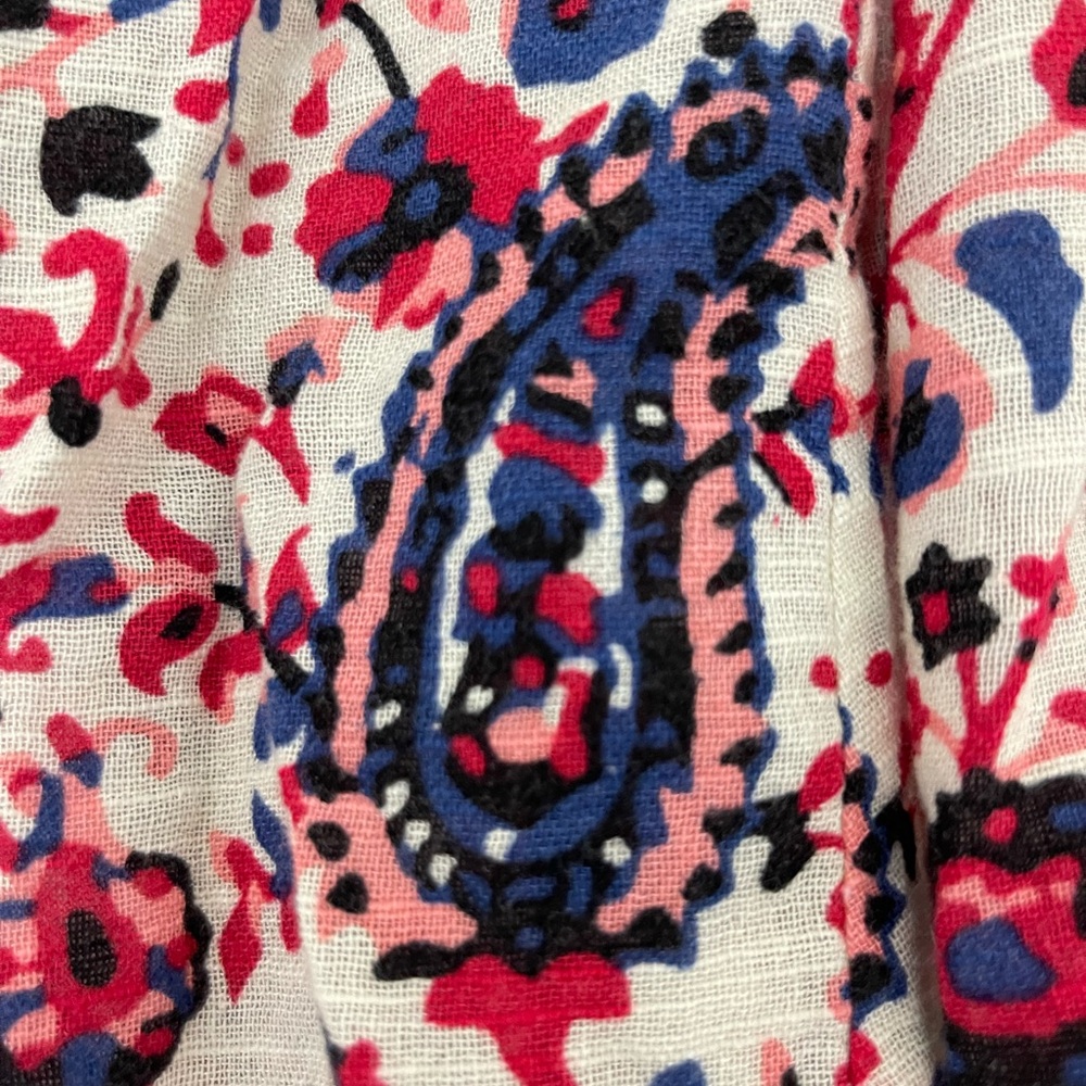 Zara Women’s Size 12 US Mini Skirt Floral Paisley Red Summer - Picture 14 of 16